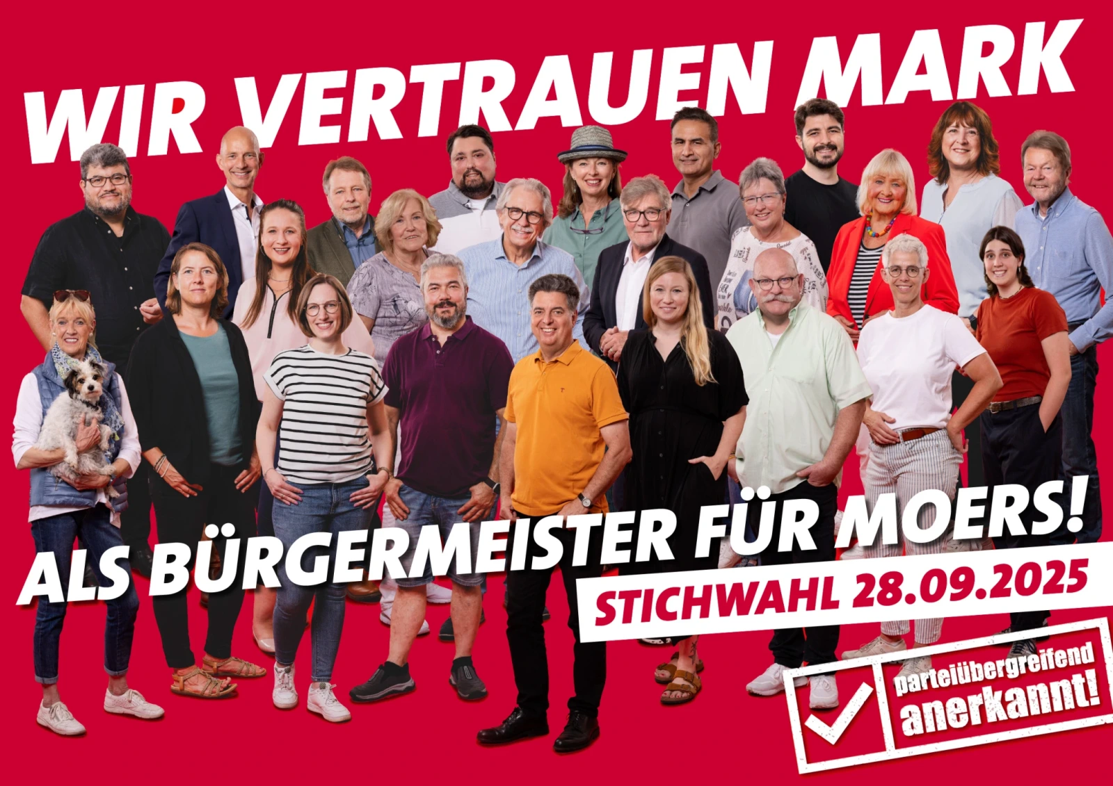 Wir vertrauen Mark Rosendahl als Bürgermeister für Moers